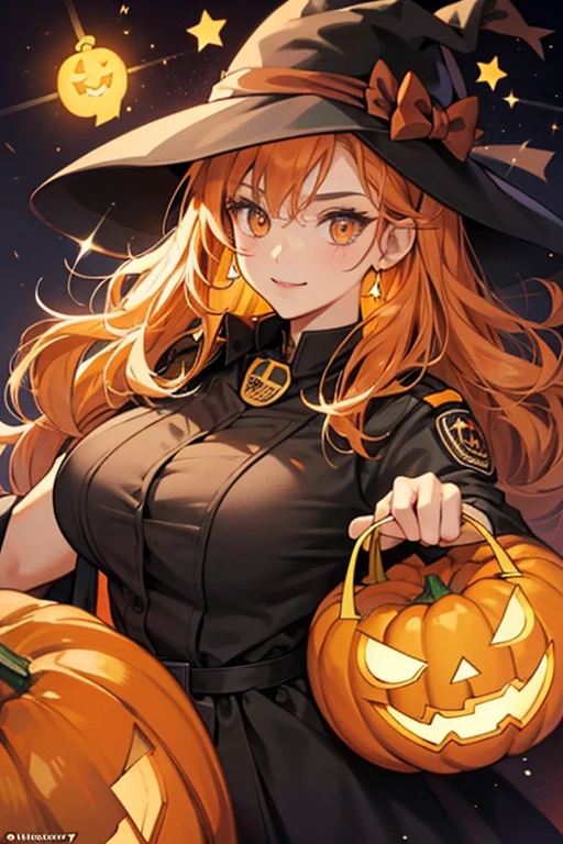 Trick-or-Sweet Bear has orange fur with olive-colored eyes, a black nose and her Badge is a Halloween pumpkin, commonly called a jack-o-lantern. SPARKLE; GLITTER