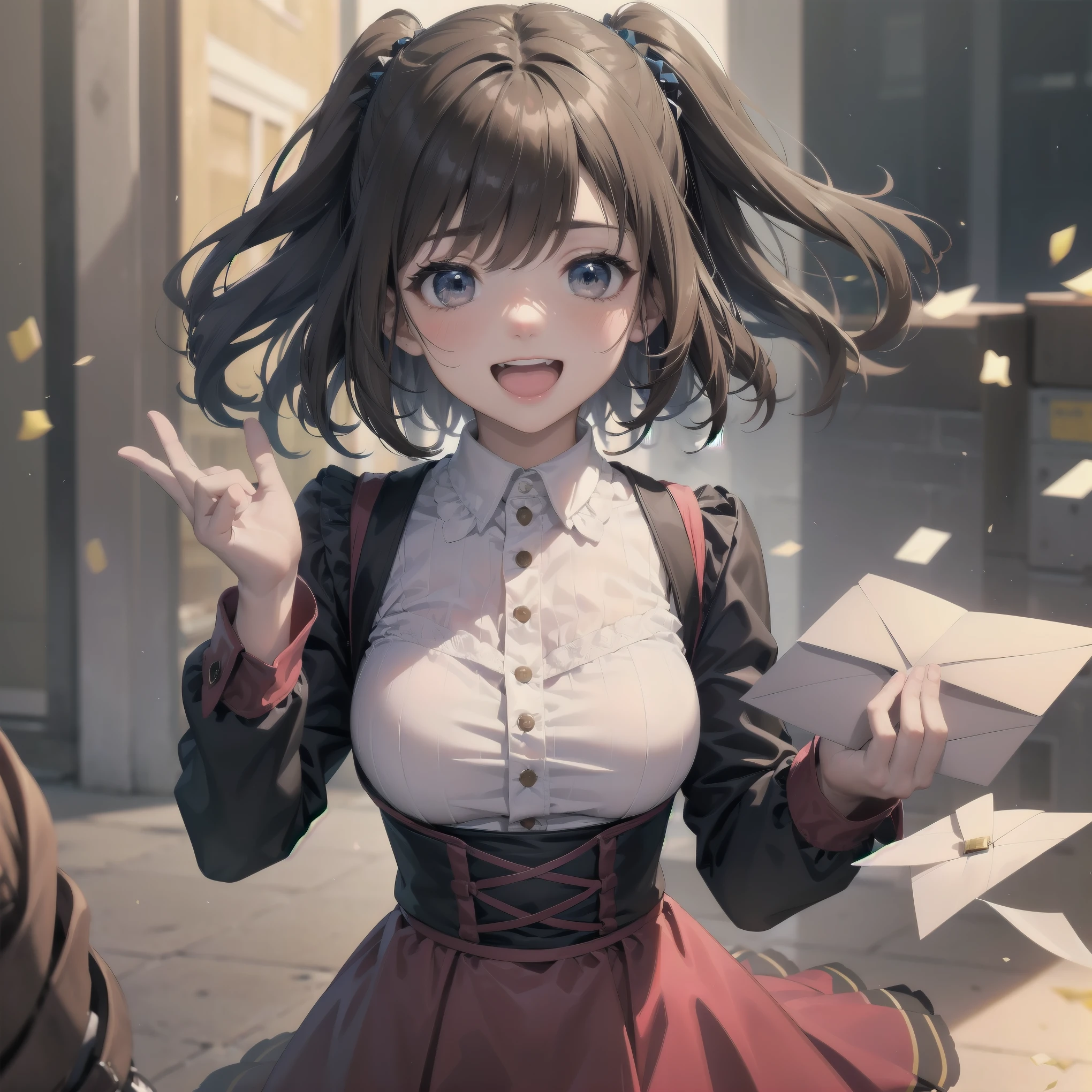  happy
The news of her acceptance: her face lit up the moment she opened the letter. 'I am so happy!' she exclaimed, holding the letter of acceptance high in the air. It was the moment her long efforts finally paid off.