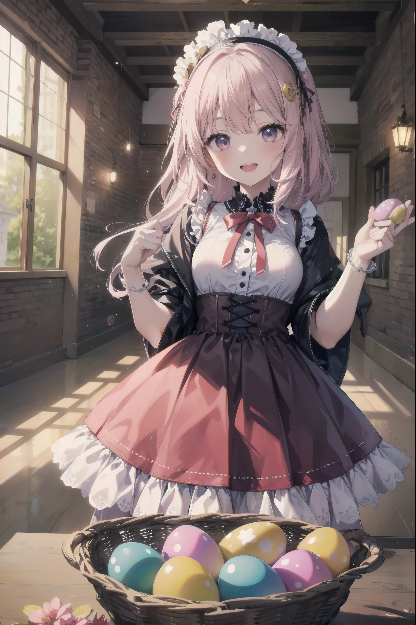 insanely detailed, absurdres, ultra-highres, ultra-detailed, best quality,
1girl, solo, nice hands, perfect hands
BREAK
jirai kei,thighhighs, skirt, twintails, pink skirt, collar, bow, black thighhighs, black bow, long hair, pink bow, hair bow, spiked collar
, (cleavage:-1.5)
BREAK
happy smile, laugh, open mouth
BREAK
from side,
standing, cowboy shot, looking at viewer
BREAK
slender, kawaii, perfect symmetrical face, ultra cute girl, ultra cute face, ultra detailed eyes, ultra detailed hair, ultra cute, ultra beautiful
BREAK
in forest, depth of field, ultra detailed background
BREAK
large breasts
BREAK
(red hair, green eyes), medium hair, hime cut