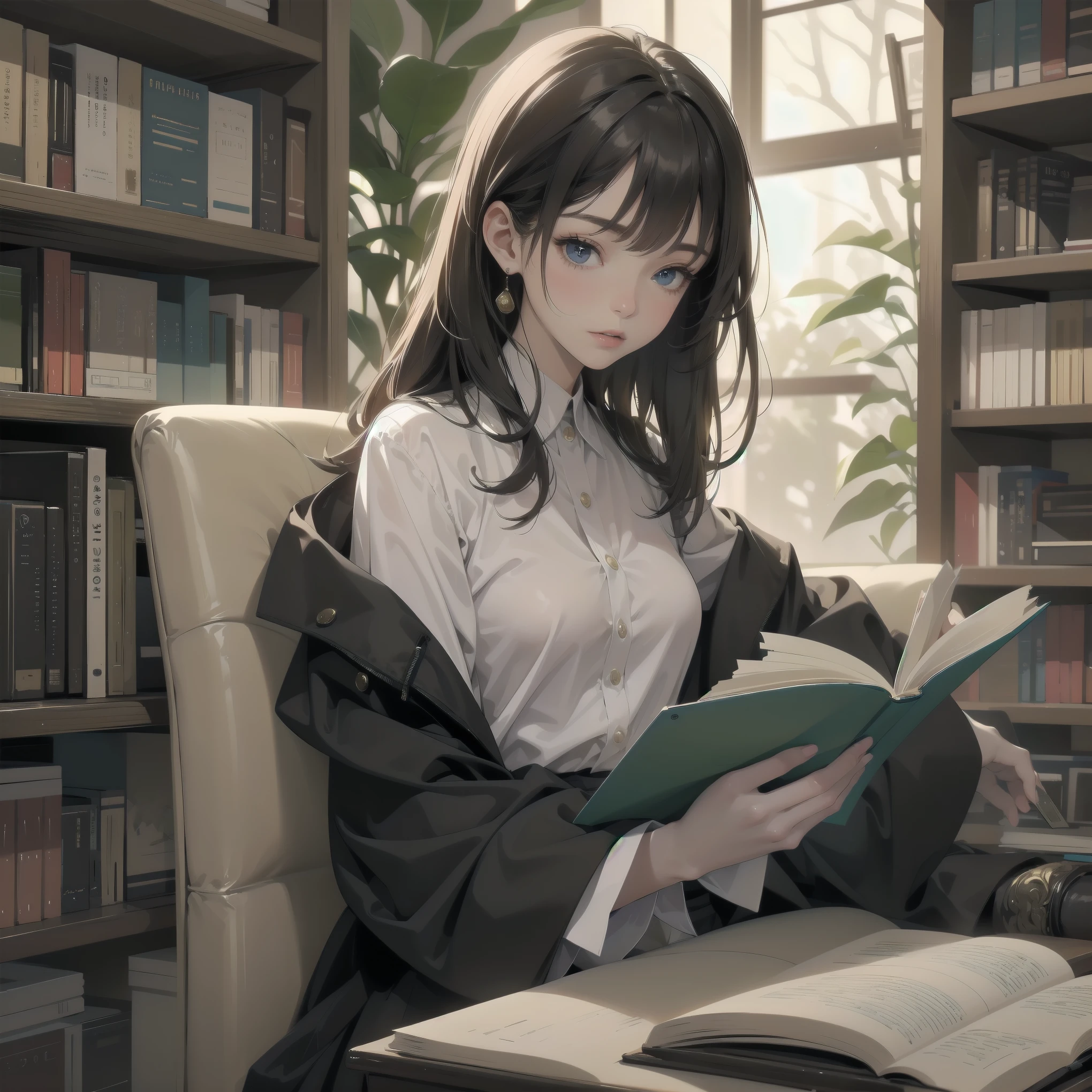indulgence
Quiet reading: in a corner of the library, she was immersed in a new novel. Her hands never stop turning the pages and she murmurs to herself, "This is true savouring". For her, reading was the greatest pleasure.