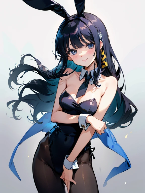 ((masterpiece、Highest quality、Very detailed))、One girl、Black Hair、Long Hair、twintails、blunt bangs、Light blue eyes、evil smile、((Grin))、((lots of piercings))、Small breasts、((virgin destroyer sweate))、((sweater))、Off the shoulder、thighhighs、Cowboy Shot、Bedroom Background