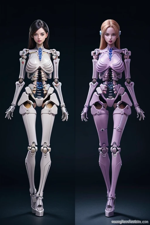 lots of female robots
whole body mechanics
Everyone looks like this from the neck down々colored internal skeleton
ball joint
The internal skeleton is full of machinery.
There is not much difference in height
Feet shaped like high heels
Are standing
Inside the Institute