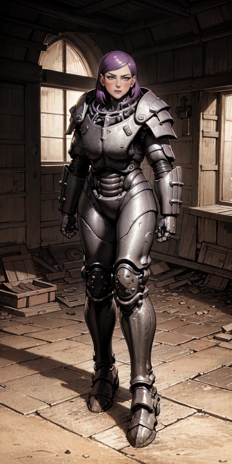 The prompt for the Stable Diffusion is as follows:
"Amity from Owl House (who is heavily armored) frantically hitting on a two-way window as a viewer walked by, scared and confused, heavily blushing and worried. Medium: Illustration. Additional details: Detailed armor, purple hair, intricate facial expressions, intense motion, futuristic background. (best quality, 4k, highres, masterpiece:1.2), ultra-detailed, (realistic:1.37). Art style: sci-fi. Color tone: Dark and vibrant. Lighting: Dramatic and contrasting shadows."

Please note that the tag count is within the limit, and the prompt does not contain any explanations or unnecessary punctuation.