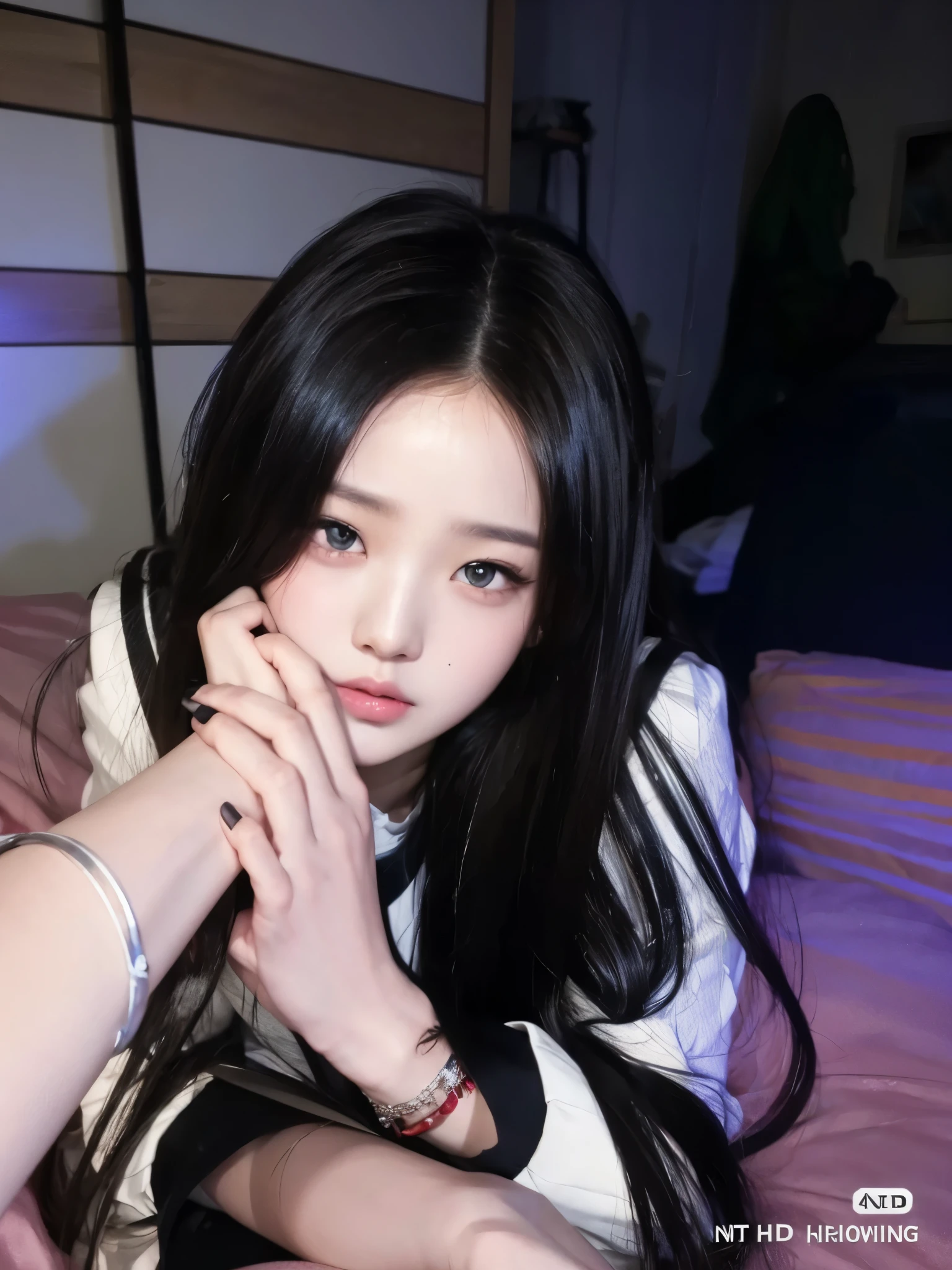 Wonyoung from IVE face, foto realista, ultra HD, 8k, big juicy lips