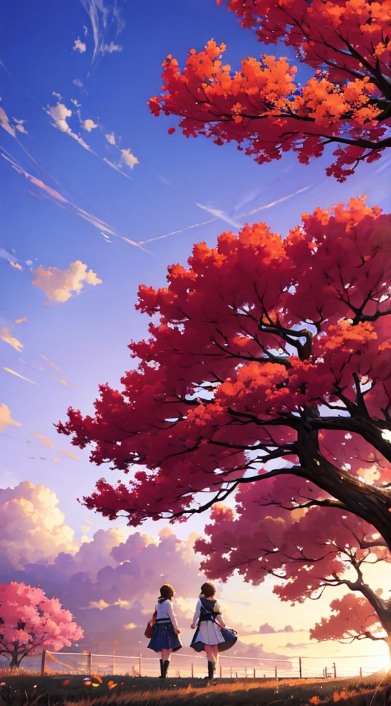 anime,nostalgic,high resolution,woman,countryside,Clear skies