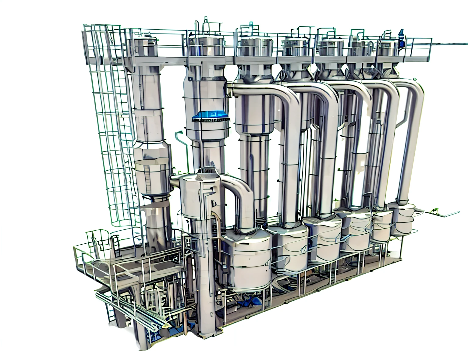 um close de um monte de canos e canos em um rack, Inplants de alta tecnologia, dissolution filter, Tiro certeiro, Tiro certeiro, production volume rendering, Huge level structure, octrane rendering, Purification architecture, chave ainda, mega estrutura realista, Estrutura 3D, Vista completa, rendered illustration, Biroremediação Plant, reator