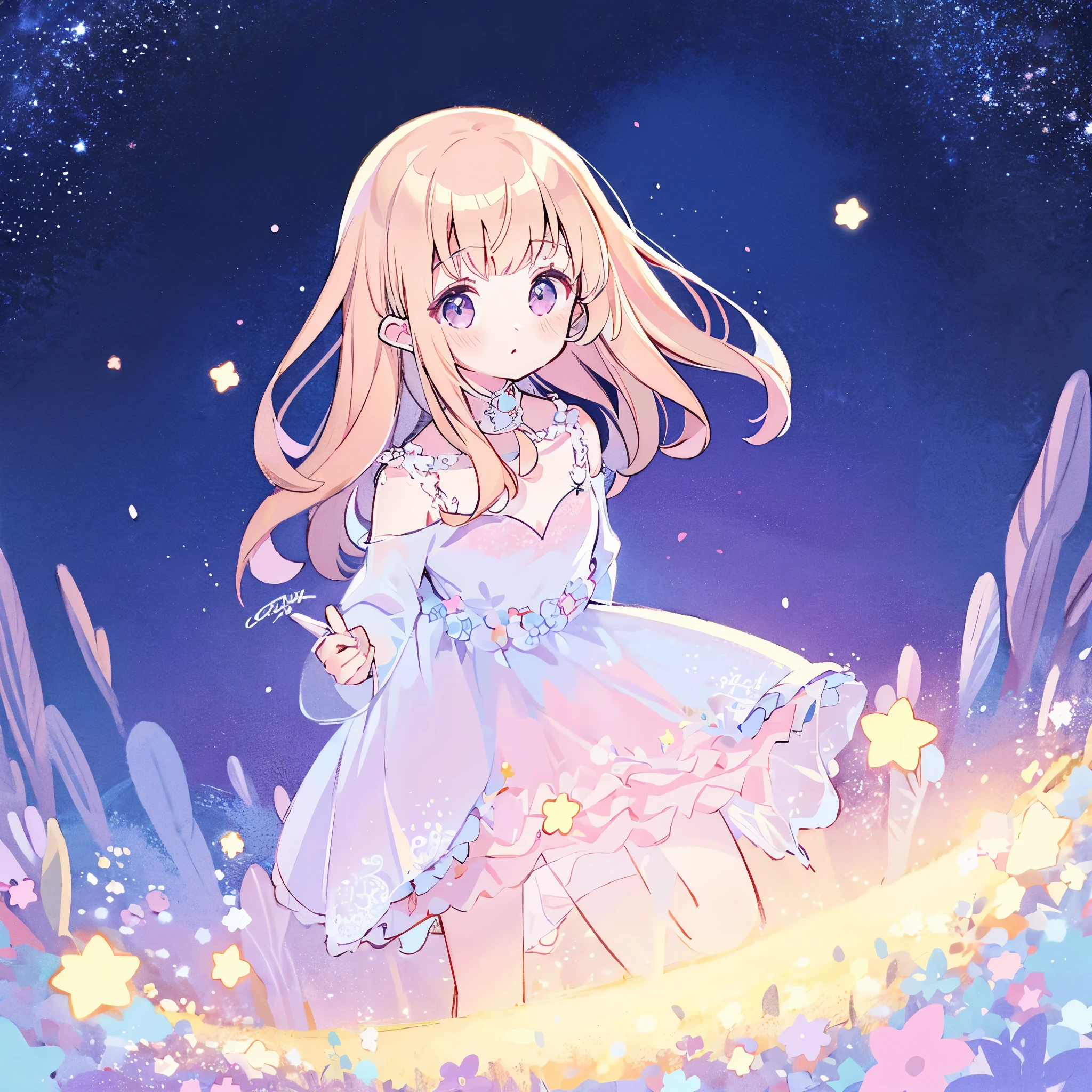 Best quality, masterpiece, ultra high res, clean facial features, flat desigen, wide shot, face to viewer,
complex background, wishing star background, woman inside of the bottle wearing a ethereal mystical pink traslucent dress that reflects the stars , perfume promo art, mystic,complex drawing, highly detailed, Covergirl brand, promo art,a woman inside of a perfume bottle. artistic rendition, ethereal, starry night, midjourney style star, glowing in the dark