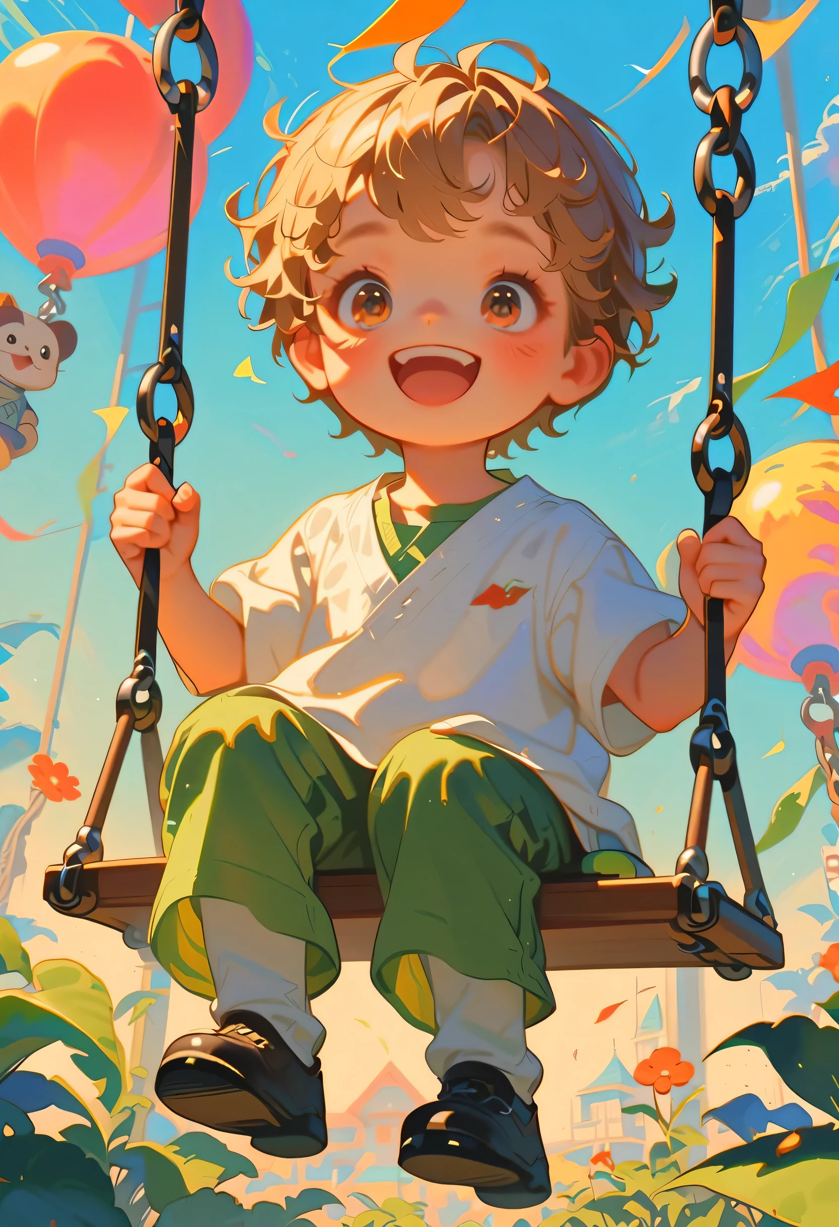 Style 9,1 boy,swing,happy,cute
