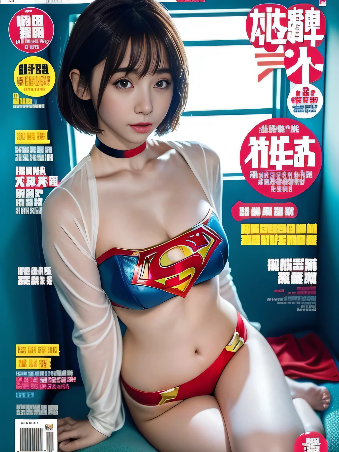 highest quality、masterpiece、Short-haired Supergirl sleeping in the operating room、plump 、look at the camera、choker、barefoot、Weekly magazine cover、High leg、red mini skirt、tight costume、confused、wide open legs、obscene、Show me a glimpse、long sleeve、sweaty、
