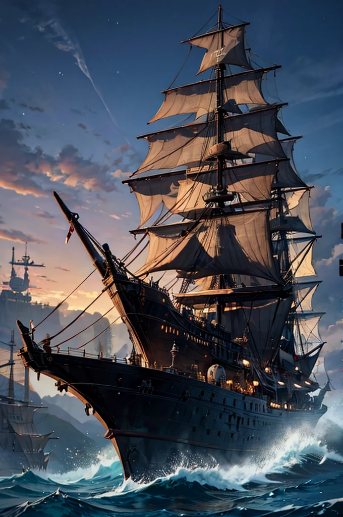 futuristic pirate ship