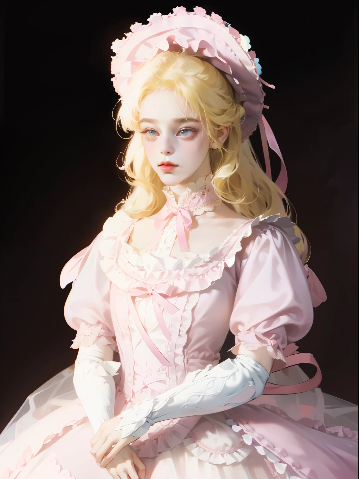 exquisite details, 8k photos, Surrealism, Professional lighting, realistic background, visual depth, background bokeh, Wide-angle lens, whole body, (13 years old, Lovely, Change, flat chest, cat ears), 1 girl, colored eyes, blonde hair, (****ta Fashion: 1.5), (lace, frilly shirt, White petticoat, sports shoes), (stuffed toys), pink Lovely backpack, street, Fashion