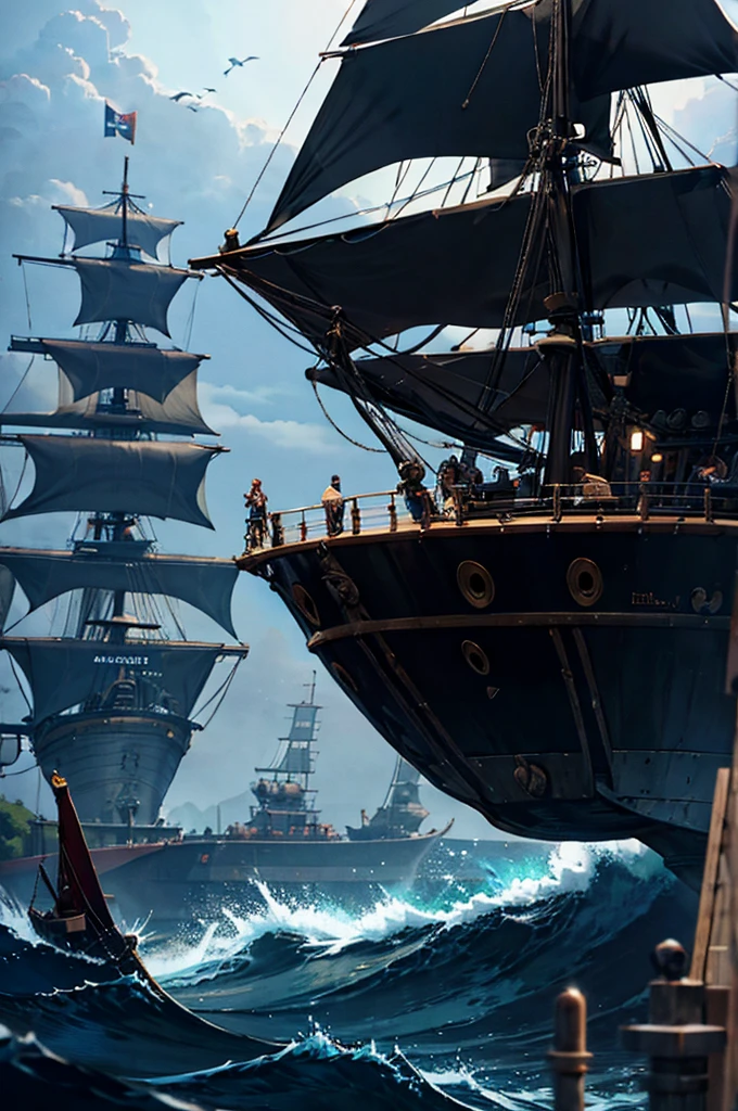 futuristic pirate ship