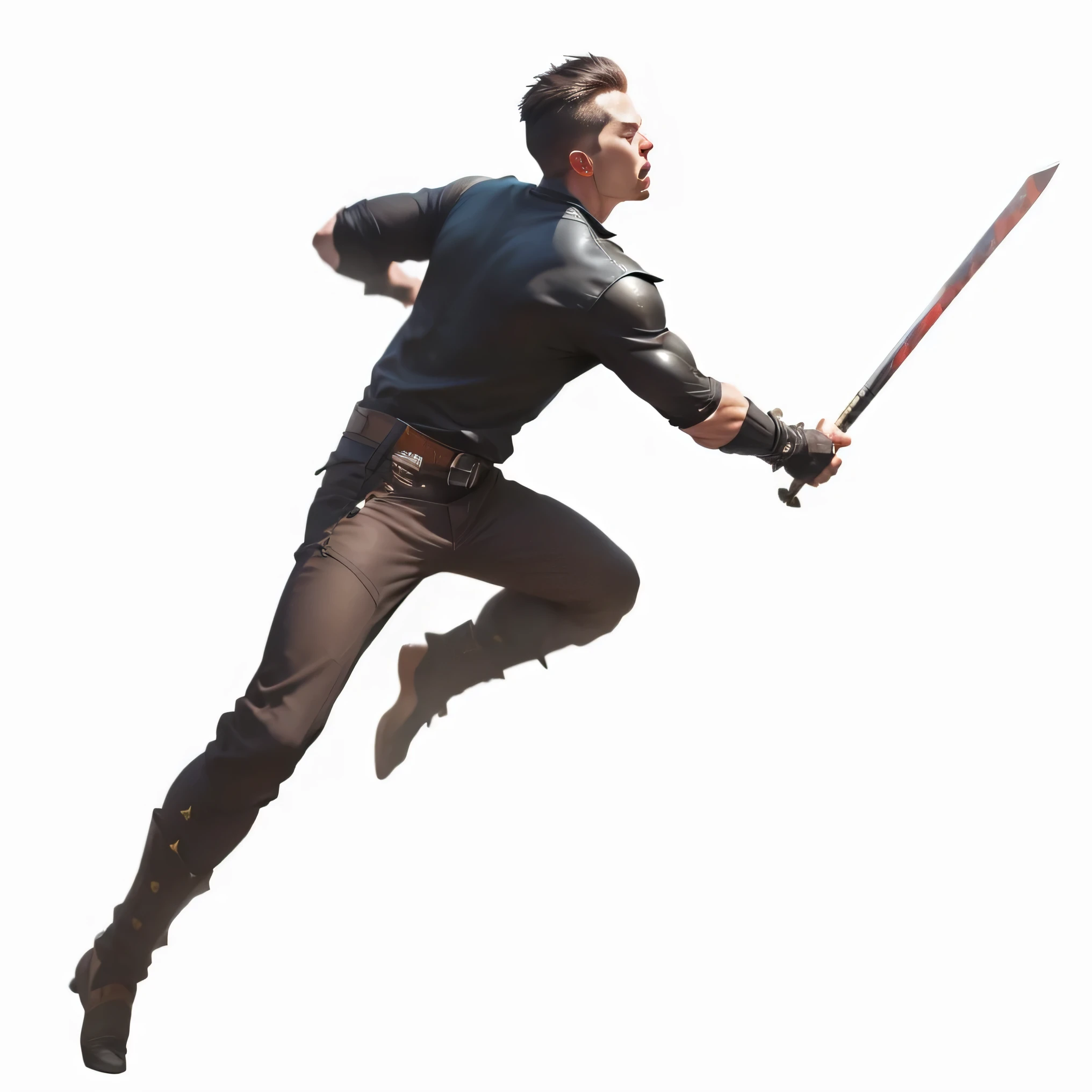(best quality,4k,8k,highres,masterpiece:1.2),ultra-detailed,(realistic,photorealistic,photo-realistic:1.37),HDR,sharp focus,physically-based rendering,extreme detail description,professional,vivid colors,bokeh,medium:oil painting,action-packed,heroic,vibrant,stunning lighting,dynamic motion,heroic jump,brave attack,holding baseball bat,dramatic sword-wielding pose,swinging longsword,epic action pose,realistic spear,angry character wielding a sword,weapon-wielding action pose,swinging katana dramatically,dynamic motion with a weapon,swinging the longsword,dramatic motion pose,wielding the sword of the future.