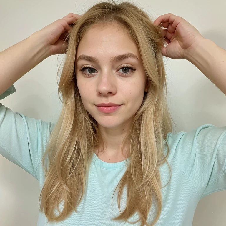 foto de linda de 24 anos. medium length blonde hair, Vestido preto, sala de estar, olhos azuis, olhos detalhados, pale skin, com ar de superioridade, peituda