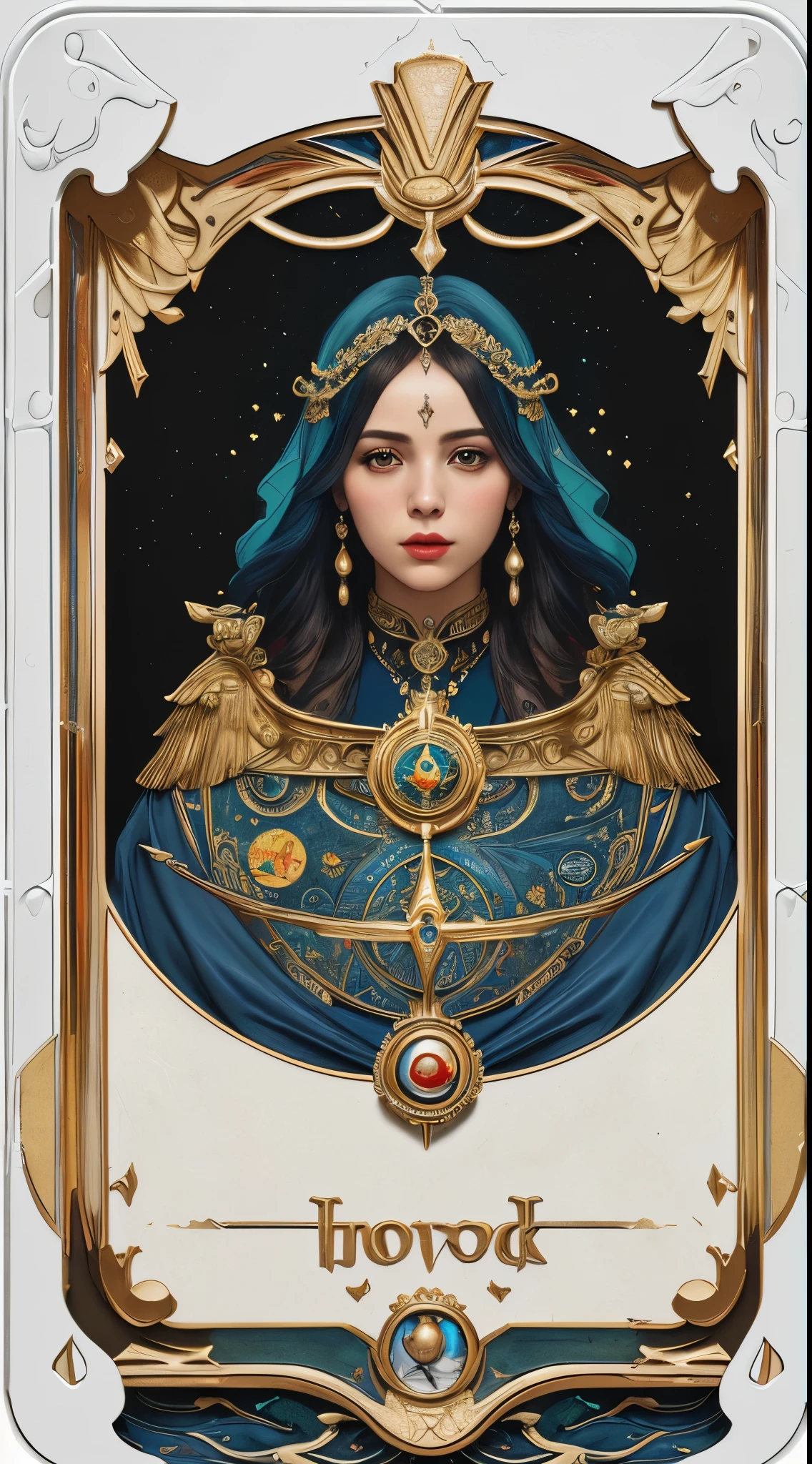(best quality,4k,8k,highres,masterpiece:1.2),ultra-detailed,(realistic,photorealistic,photo-realistic:1.37),tarot cards,ornate borders,white background,vibrant colors,beautiful elements,mysterious atmosphere,symbolic decorations,detailed textures,surrealism