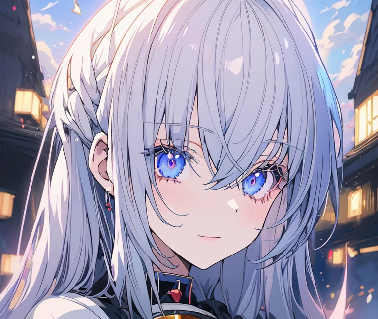 Anime girl with long white hair and blue eyes staring at camera, Smooth anime CG art, visual novel cg, Ahegao face, Ahegao, small details. girl frontline, detailed digital anime art, ; visual novel, Run, anime moe art style, realistic anime art style, | fine detail anime, digital anime illustration, Drawn at Anime Painter Studio