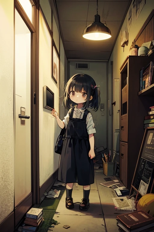 A girl exploring an abandoned hospital、I was scared、overall dark、Flashlight、I see a ghost behind the girl