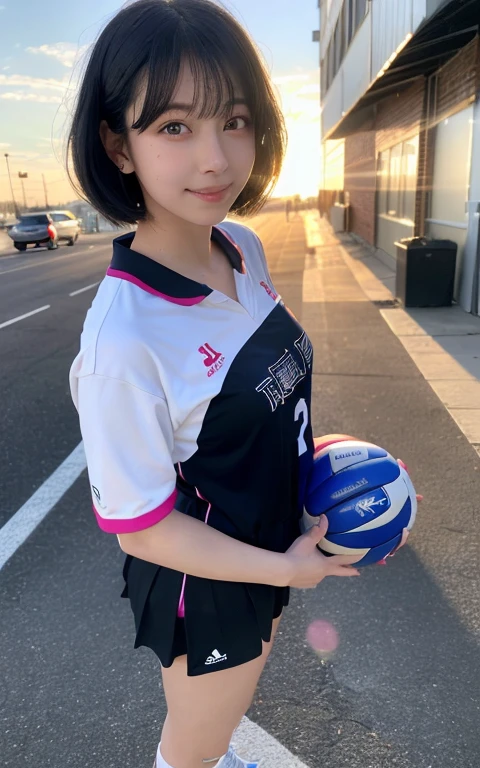 volleyball club, junior high school student with too big, running in a rice field in the countryside, 15 years old, blush: 1.5), (sweaty: 1.4), flabby milk, soft, sweat, short hair, V-neck, masturbation, plump,