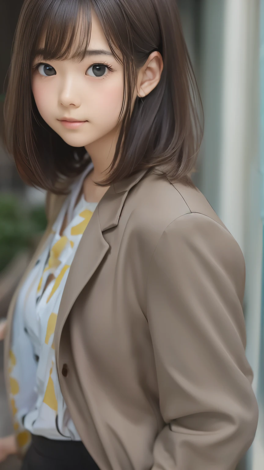 ((sfw: 1.4)), ((detailed face, professional photography)), ((sfw, office lady, suit, extra short hair, sidelocks-hair, 1 Girl)), Ultra High Resolution, (Realistic: 1.4), RAW Photo, Best Quality, (Photorealistic Stick), Focus, Soft Light, ((15 years old)), ((Japanese)), (( (young face))), (surface), (depth of field), masterpiece, (realistic), woman, bangs, ((1 girl))