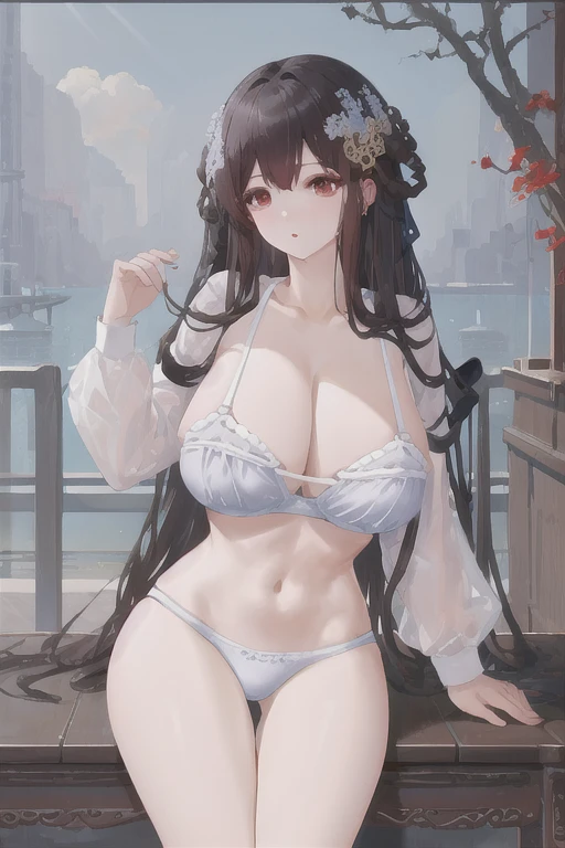 E cup Liu Yifei transparent bra thong,beautiful breasts、huge breasts:1.4