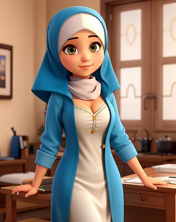 A beautiful hijabi showing her cleavage