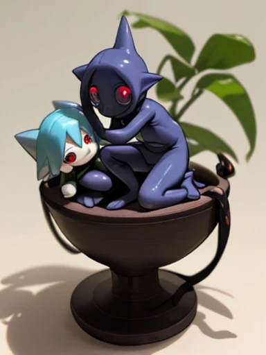 mysterious creature、homunculus、Being on the desk、very small creature