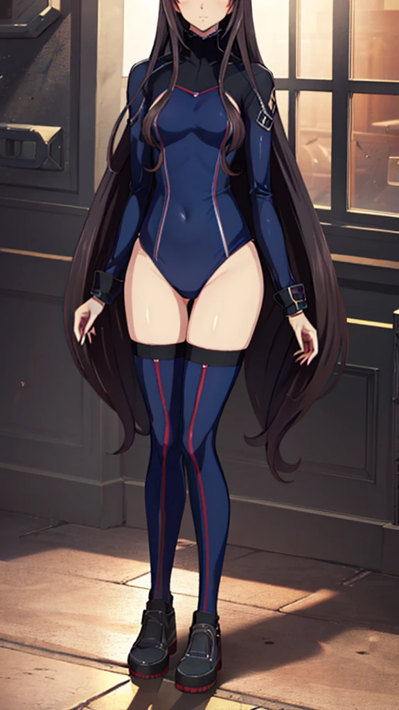 ((full body))，(squat，open your legs)，realistic, (4k), written boundary depth, (masterpiece), (realistic skin texture), very detailed, Complex, very detailed, High resolution, professional photography, , written boundary depth, sharp details, 最high quality, ruffle swimsuit，Thighhighs，Detachable Sleeve Aero Rose，looking at the viewer, ((1 girl, alone)), ,High resolution，((Day:1.5)),indoors, ((very detailed背景)), cowboy shot,dynamic angle，1 girl,,(shiny skin:1.3),(Beautiful and dense skin),(thin hair), masterpiece, high quality, High resolution, confused,(beautiful and aesthetic:1.2), beautiful hands, (4k), 8K, perfect balance,(very detailed CG Unity 8k 壁紙), perfect hands, embarrassing, blush, light_vestige,Complex詳細,Depth of written boundary, extremely delicate and 美しい,professional photography, Bokeh, High resolution, sharp details, 最high quality,  thick thighs,beautiful eyes, beautiful background, cyber punk，futuristic landscape，outdoor，最high quality, Super detailed,