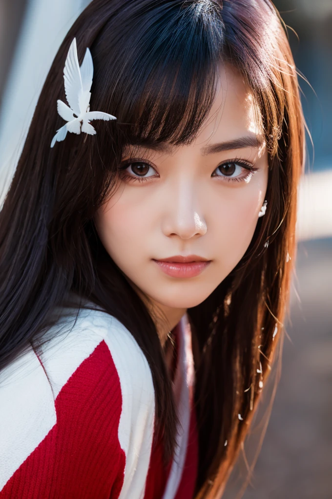 red_black_white,(pieces fly:1.2),(anime style etc..,Comic Core:1.1),1 girl,Quill pen,crazy about love,highly detailed eyes,highly detailed face,highly detailed hair,8K,Decide,