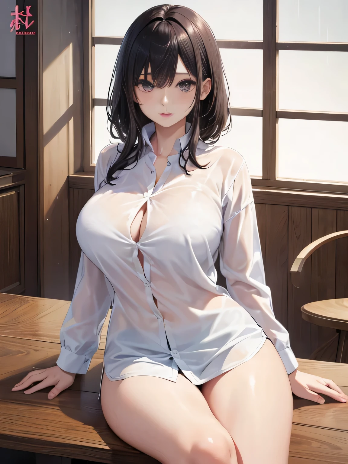 (highest quality, 32K resolution, table top, lively),gorgeous japanese women:1.3,1 girl, (big breasts:1.2), (Transparent shirt), abs, perfect body, super detailed face, lip details, fine eyes, double eyelid, sharp :1.2, beautiful limbs、perfect anatomy、beautiful woman with perfect figure :1.4, thin ,gravure:1.10、sexy pictures:1.7、