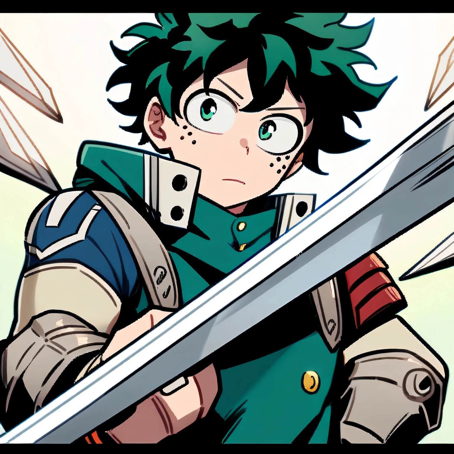 1 , foco masculino, Midoriya Izuku, boku no hero academia, ferida, eletricidade,, obra de arte, Melhor qualidade, very aesthetic, absurdos seus poderes e do infinito