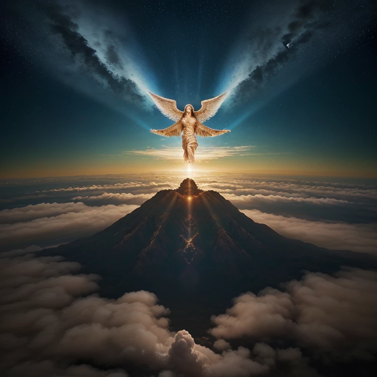 Imagen del cielo de Dios y la tierra unidos