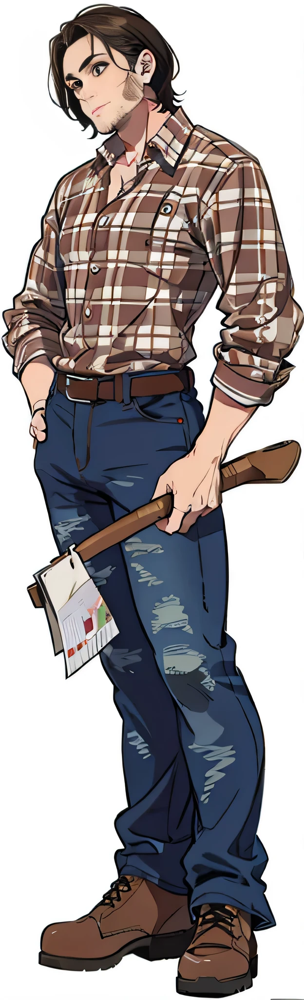plaid shirt,jeans,male