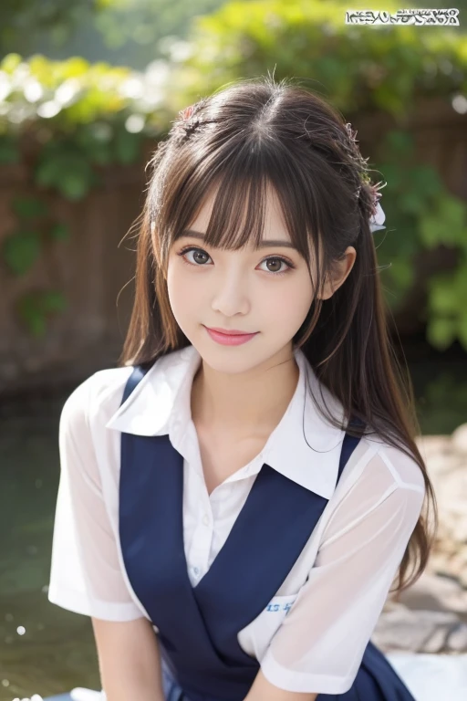 (((high details,high detail、masterpiece,attention to detail,in addition))),を着たアラブのアジアのbeautiful girl, Realistic young gravure idol, surreal的な女子高生, japanese , japanese girl uniform, green japan uniform,exposed,surreal15 year old high school girl,Young and cute gravure idol, wearing japanese, young gravure idol, young gravure idol, A high school girl who looks beautiful and innocent when she smiles,the whole body is wet,dripping落ちる,face is flushed,美しい脚を持つbeautiful girl,beautiful girl,Natural light、the whole body is wet,thin clothes,half up,brown shiny hair,hair is wet,dripping水,dripping,,look troubled,lecherous,shirt unbuttoned.,dark blue eyes,detailed mouth,glossy lips,thin eyebrows,fine eyes、Soft white skin that shines in every detail、her deep blue eyes are so beautiful,lip details、very beautiful face,very well-shaped face、lifelike face,glossy beautiful lips,beautiful eyebrows,infinite reality,best design,(めちゃくちゃ可愛い日本の15 year old high school girl,,beautiful thighs,ideal legs,Beautifully shaped breasts,とても可愛い美girlです,girl:1.4),best natural makeup