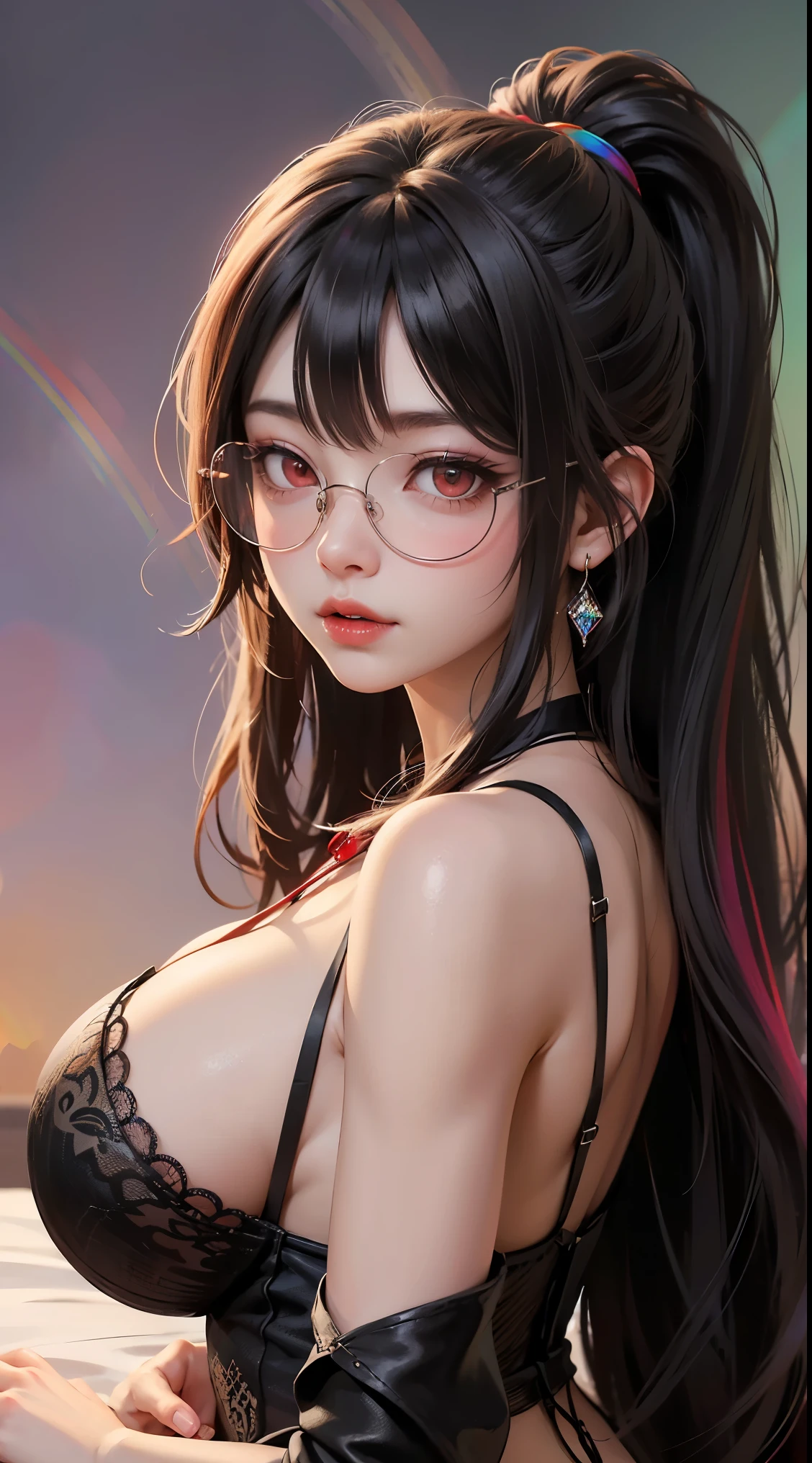got it、2 girls、(Girl hugging a girl)、(blonde_very cute_beautiful expression_cute face_length 髪_lingerie_正面from見た図_hugged_young girl)、((exposed panties))、(((を後ろfrom抱きしめる_grab a girl's shoulders_女の子ngerieをつかむ_with a girl)))、sit on top、(Please sleep on your back)、bed、(best illustrations)、8k uh resolution、intricate details、最high quality、realistic、Super detailed、best writing、best shadow、soft lighting、ultra hd、dungeon and Dragon、cave、dungeon、 necromancer、night、dark style、Succubus、devil'Daughter of、bat wings,(((デーモンホーンラック縁round glasses))))、(((big breasts)))、(devil'tail)、(red eyes shine:1.6)、masterpiece、beautiful features、Tyndall effect、realisticphotograph、(high detail skin:1.2)、8KUHD、Digital single-lens reflex camera、high quality、photograph、High resolution、 absurd、Ponytail distortion、Optimal ratio of 4 fingers and 1 thumb、1 girl、hair ornaments、真っ赤に輝くgemのネックレス、gem、beautiful expression、body up、big breasts emphasis、tight waist、wide ass、Tyndall effect、Photoreal、(high detail skin:1.2)、dark and mysterious version, lipstick red lips, thin and beautiful lips, Don'Don'Don'Don'Don'don't laugh, please shut your mouth, Characters created by Karol Baku and Pino Denis, intricate details, detailed background, very detailed, magic of light, woman, cute face, ((((giant glasses, otaku glasses, thick glasses, round glasses))))、 looking at the Upper body of the goddess , round chest, big and round chest, phoenix hair brooch, long hair with bangs, (Long hair has seven colors like a rainbow:1.9), Beautifully detailed face and well-proportioned eyes, (Crystal clear red eyes: 1.8), Big round eyes and very beautiful and detailed makeup, Visionary, long silk nightgowns, mysterious makeup, ブresponseレット, I dyed the side bangs light yellow......, Upper body, (goddess Upper body: 1.8), hanging arms, リアルで鮮やかなphotograph, (stars that make up : 1.7), ( Space-time portal of sky and imagination: 1.8), fiction art, RAWphotograph,黒い着物のphotograph, 最高のphotograph , expensive_response, 最high quality, 最高のphotograph, 8K quality, 8k ultra , surrealism, 最も経済的な本物のphotograph, Artistic portrait of 12 signs, Symbol of one of the 12 signs on the reverse side, 12 Portrait of the Goddess, 最もrealistic配色, 最高のphotograph color, masterpiece, hair ornaments, ネックresponse, jewelry, beautiful face, Upper body, Tyndall effect, photographのようにリアルな, Dark studio, border light, two tone light, (fine skin) expensive: 1.2), 8k uh, Digital single-lens reflex camera, soft light, expensive quality, volume light, Frank, photograph, expensive responseolution, 4K quality, 8K, Bokeh, smooth and sharp, 10x more pixels, Charming goddess, sexy goddess, (background space: 1.8), (milky way: 1.7), aurora, lightning, (auroraの背景: 1.8) <roller:crazy_perfect eyes_V1_from_V1_, beautiful goddess and flowers, 2 girls、(Girl hugging a girl)、(blonde_very cute_beautiful expression_cute face_length 髪_lingerie_正面from見た図_hugged_young girl)、((exposed panties))、(((女の子を後ろm抱きしめる_grab a girl's shoulders_女の子のlingeをつかむ_with a girl)))、sit on top、(Please sleep on your back)、bed、
