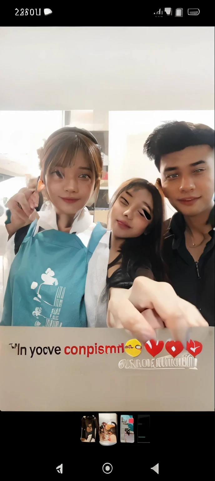 Both girl and boy cartoon face convert into real face