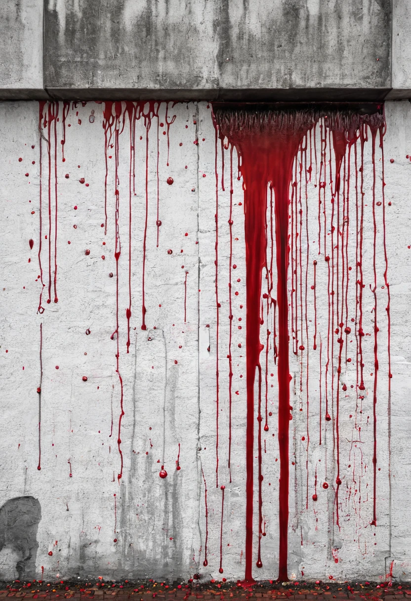 A wall with blood
