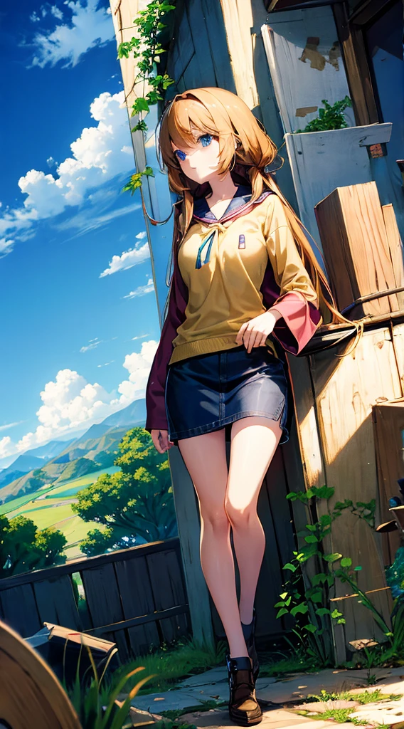 anime,nostalgic,High resolution,woman,countryside,clear sky