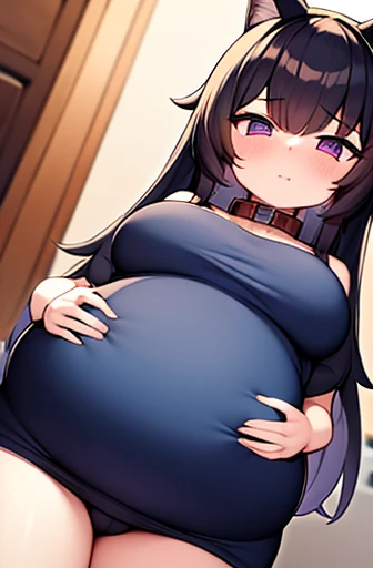pregnant with many girls, Have cat ears,Pregnant, childbirth, work, Handcuffed hands、A belly so huge that it can't exist in reality、Belly on the verge of bursting、wearing a collar、inside the locker、Looks very painful、small face、Giant belly、Big belly、、masterpiece、I put my hand on my chest、embarrassed look、Are fat、exposed
