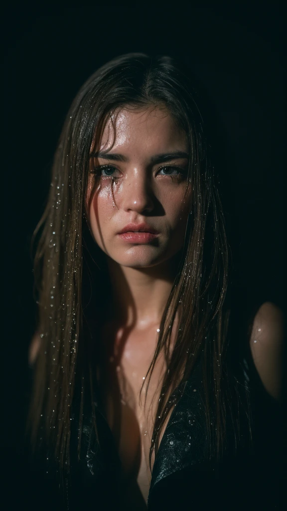 Best quality, masterpiece, ultra high res, (photorealistic:1.4), raw photo, 1girl,
wet hair, wet body, water drop on the skin, directed by shane mcmellen, in the style of neon-lit pop art, photo taken with ektachrome, distorted portraiture, surreal sculpture, gothic dark and moody tones, softbox lighting, instax film
crying