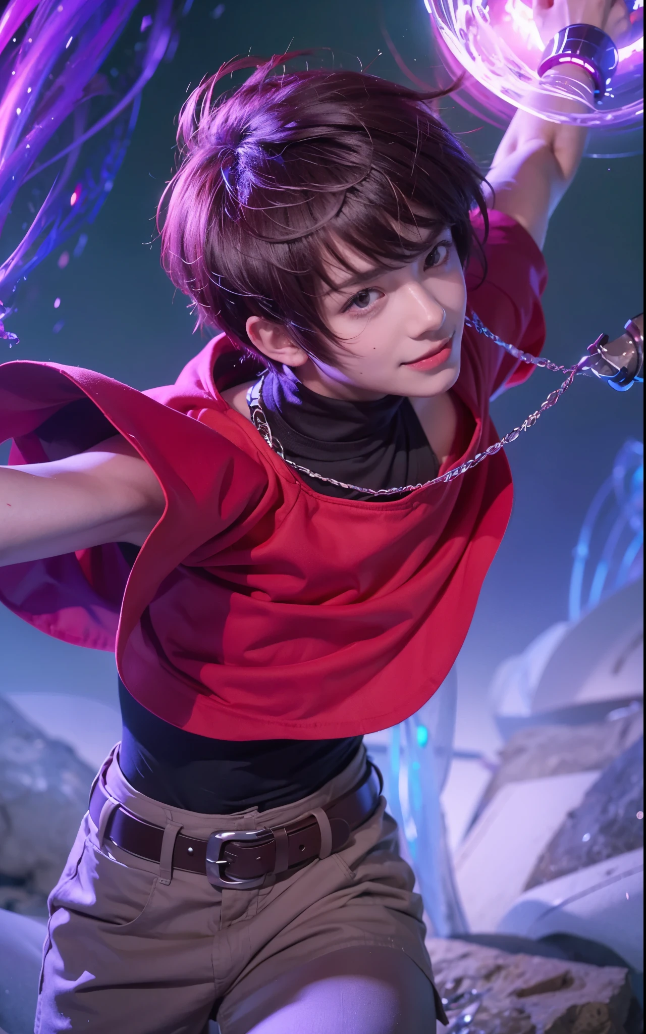 image of a young 1boy holding a glowing ball, epic anime style, badass anime 8 k, extremely detailed artgerm, anime boy, anime style 4 k, high quality anime artstyle, male anime character, advanced anime digital art, key anime art, digital anime art, red eyes, evil smile, villain vibes