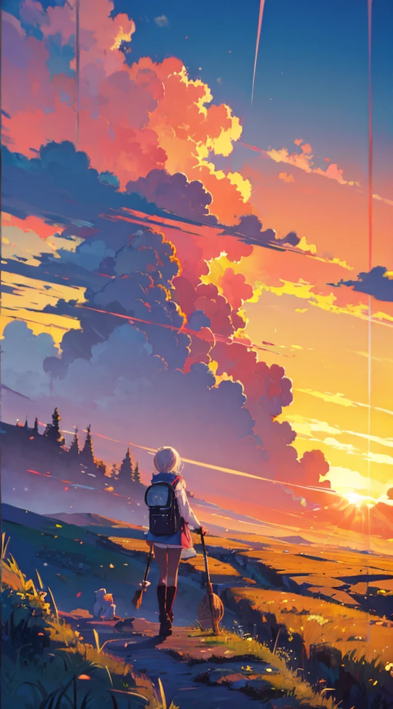 anime,nostalgic,High resolution,countryside,clear sky