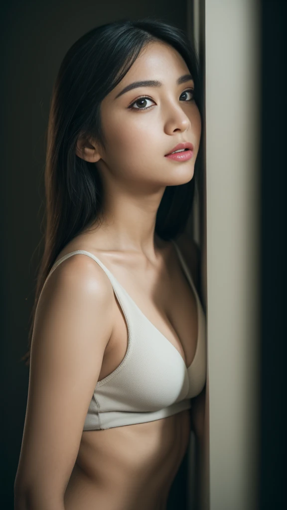 javanese, hijabi, cleavage, reflection light, chiaroscuro, depth of field, cinematic lighting, ray tracing, Sony FE GM, UHD, super detail, masterpiece, textured skin, high details, best quality, award winning,3D,hdr(HighDynamicRange),Ray traching,NVIDIA RTX,Hyper-Resolution,Unreal 5,Subsurface scattering、PBR Texture、post-proces、Anisotropy Filtering、depth of fieldaximum definition and sharpnesany-Layer Textures、Albedo e mapas Speculares、Surface coloring、Accurate simulation octane rendering of light-material interactions、Two-colored light、largeaperture、Low ISO、White balance、the rule of thirds、8K raw data