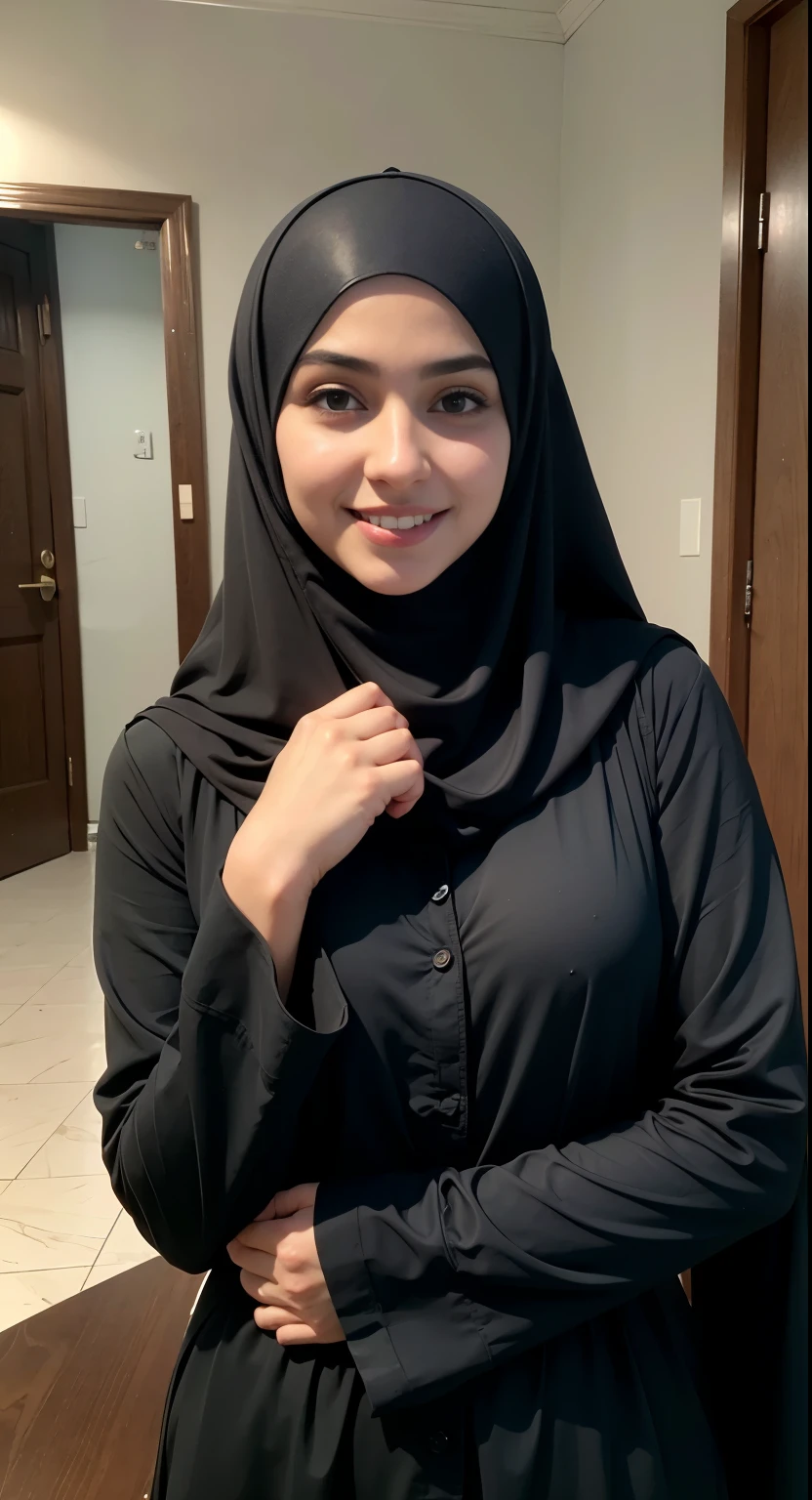 A photo of a young, arabic woman in hijab smile , , looking at the viewer. Photographe wearing loose hijab style
Masterpiece, beautiful , wearing white dress at the park
