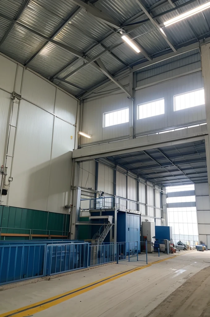 The rice processing plant has a site area of 5,600 square meters and a steel building structure.