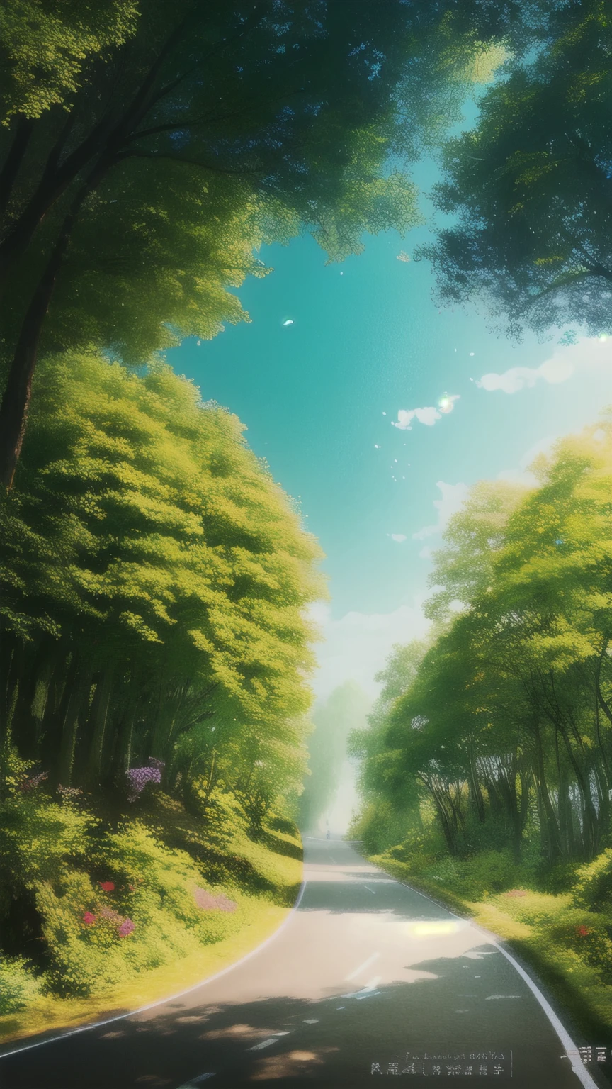 masterpiece, 最high quality, high quality,very detailed CG unity 8k wallpaper ,bright and colorful flowers々、Enchanting and fantasy scene of fantastic forest、Winding Road、 towering tree々and, Glowing Tree々, and the hidden fairy glen, Create a mysterious and enchanting feeling, art station, digital illustration, Complex, tendency, pastel colour, Oil, award winning photography, Bokeh, written boundary depth, HDR, bloom, chromatic aberration ,realistic,very detailed, tendency on art station, tendency on CGsociety, Complex, high detail, dramatic, Art on the road、