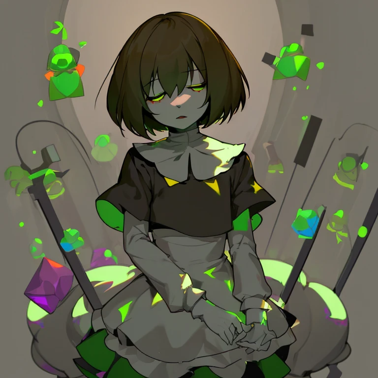(masterpiece, best quality:1.2, perfect hands, parfect fingers, parfect face, high resolution, high detail, 4k,) 1 girl, (tiny, little, junior, , teen student, little age, young, young age, green age,) (((translucent body, slime body, slime wet body))), slime cloth, blonde hair, forehead, messy hair, piercing ear, slime cloth, flat chest, ((dark skin)), (((skinny, ribs, skinny stomach, slim waist,))) wasp waist, half open eyes, ((black eyeshadow, black shadow under eye)), flaccid penis, droop penis,