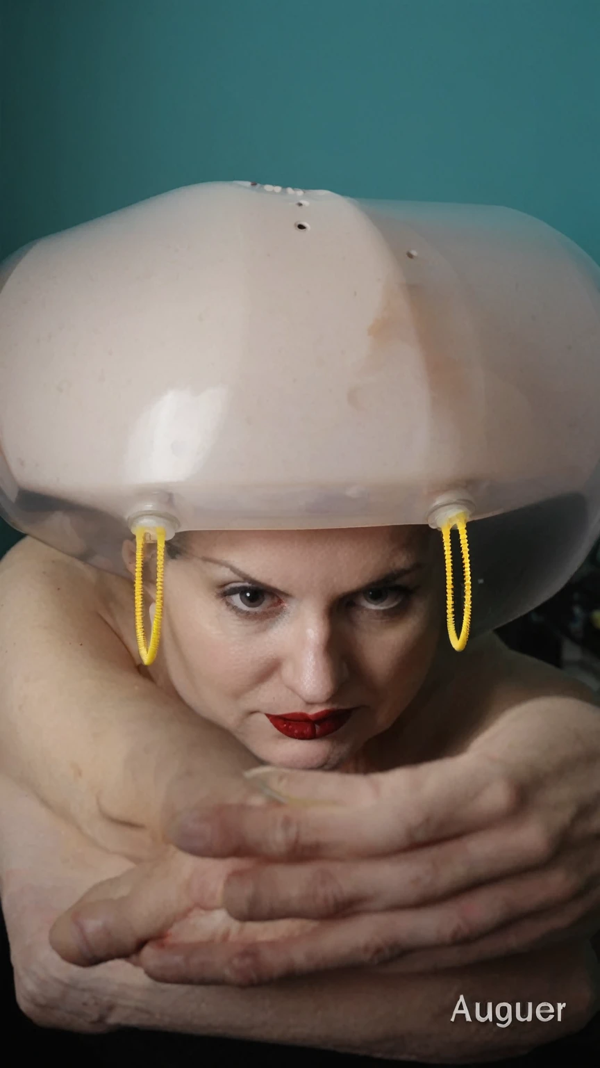 Sexy white woman, huge gold hoop earrings, hair salon, sit under the helmet  hair dryer, brainwashing, naked, sucking a dick , nipples lactation machine,  hooddryer, hair dryer helmet 
Brain suck, huge red lips , fellation, dick in her mouth, porn, futanari,  