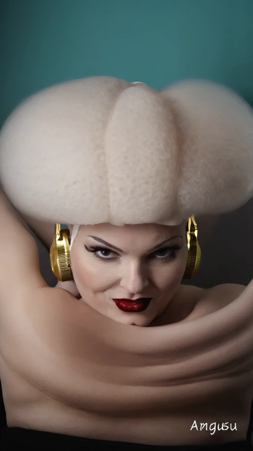 Coiffure, lavage de cerveau, Casque seche cheveux, tube dans l'oreille, thought control, boucles d'oreilles créoles en or , corps nu, augmentation mammaire, corps nu , chauve, huge dark red lips , Fellation , visage de sperme, Spermatozoïdes dans la bouche , hairdryer, hood dryer , bimbofication, stepford