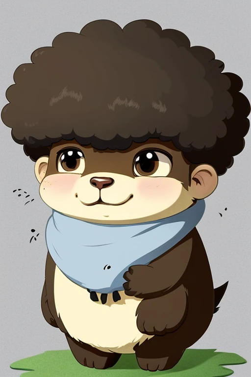 He's a somewhat cute character, That's excellent, masterpiece, It's an animation, It's an alpaca, (ugly face 1.9), bad drawing style, moss well, Hair is short, bump into things often, One tooth is missing