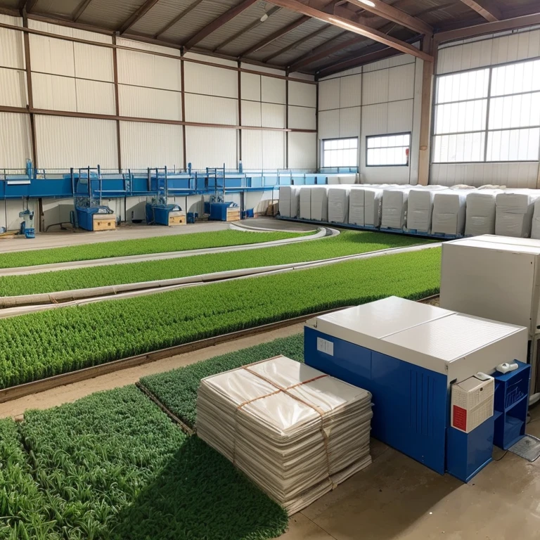 The rice processing factory covers an area of 5,600 square meters, mainly including the rice processing workshop, packing room and drying room.